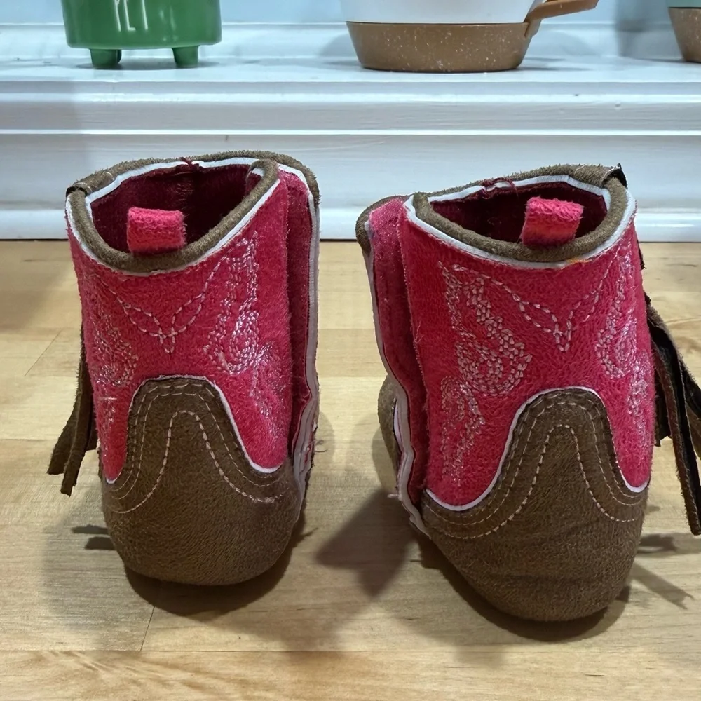 Rising Star Brown and Pink Western Boots
